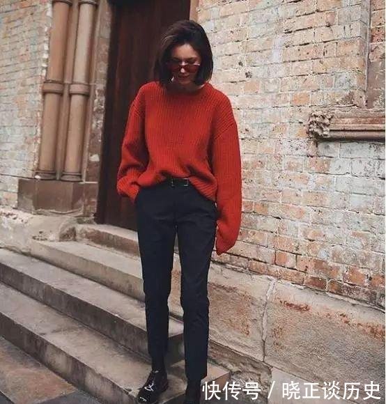  #最显#大毛衣和紧身裤, 秋冬最显瘦搭配, 没有之一!