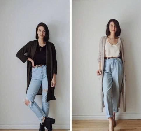  #面料#牛仔裤如何穿出帅气感？18套极简风穿搭示范，低调显品质！