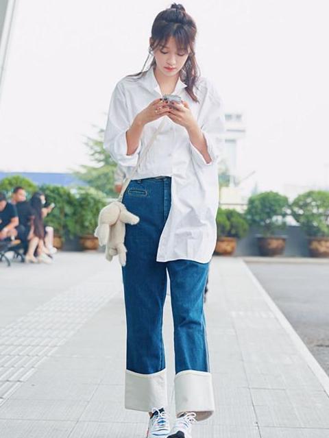 孙怡只是胖着玩玩? 穿卫衣搭配热裤,“筷子腿”也回来了