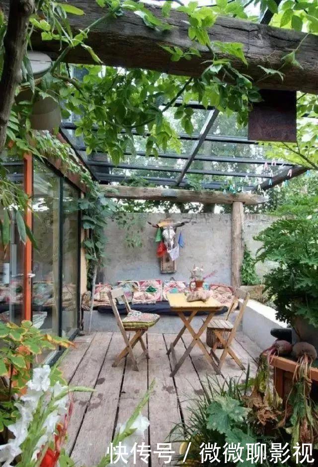 花开花落,夕阳西下你需要一个小院子,一边聊天喝茶,一边观光赏