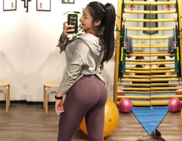 韩过健身达人, 身材大码欧美范, 健身房只能穿男人衣服