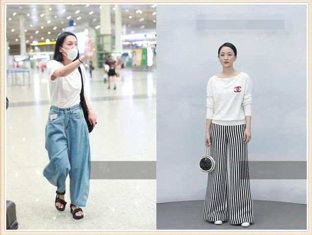 机场上的周迅邋遢不堪，时装周上却美出天际，网友：这才是真女神