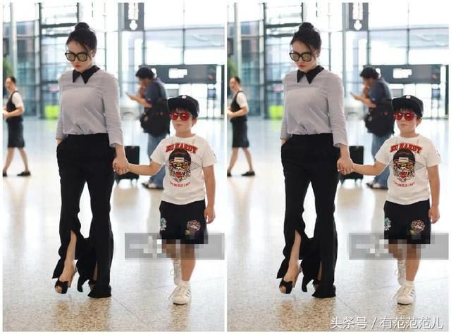 冉莹颖脚踩10cm高跟鞋，喇叭裤仍拖地上，网友：踩到自己就尴尬了