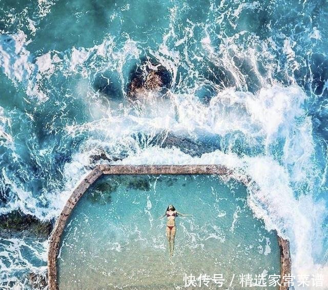 美国沙滩上的神秘巨型“天坑”，竟是吸引无数美女前往的无边泳池