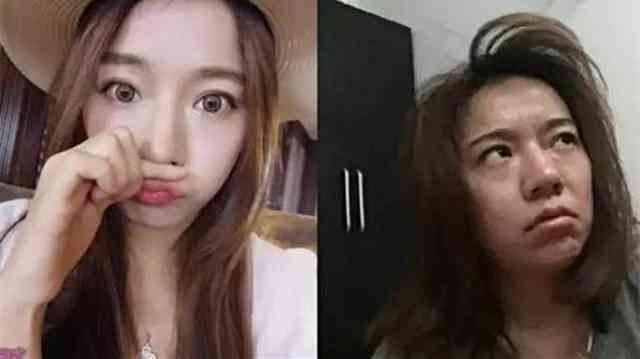 女生化妆与不化妆的区别，妆前“高晓松”,妆后“范冰冰”