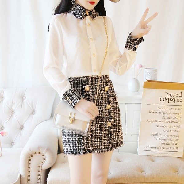 小香风套装才叫时尚，看着都不舍得眨眼睛，显嫩漂亮很吸睛