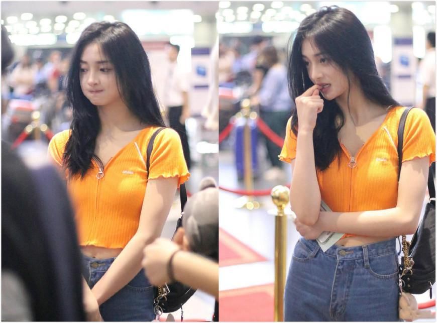 终于知道周洁琼的腰围有多细，收腰裤老往下滑，我饿两月都穿不下