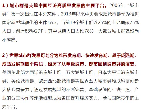 中国城市群发展潜力排名：2019