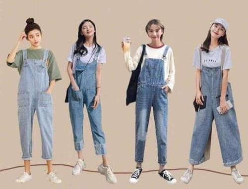  「女人」初恋背带裤只是甜美？背带裤的2种不同风格搭配，中年女人照样穿