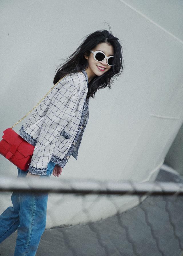 『春天』三木“小香风外套配牛仔裤”穿搭火了,春天学这样穿,优雅还时髦