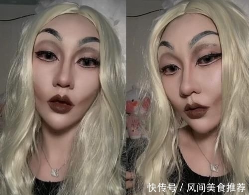 家看到|美术生把脸当“画布”,实力仿妆“韩佩泉”,看到成品收徒吗