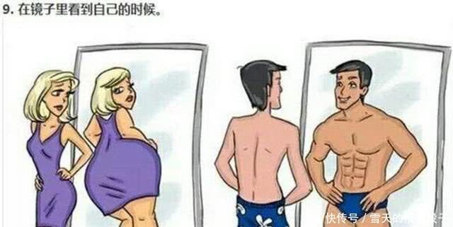 搞笑漫画：男女之间的差异