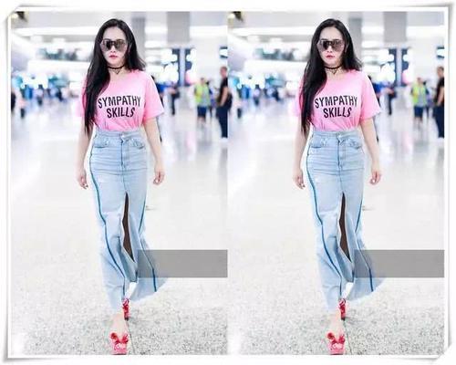 34岁冉莹颖真会玩！裙子都快提到胸口显心机，网友：邹市明真幸福