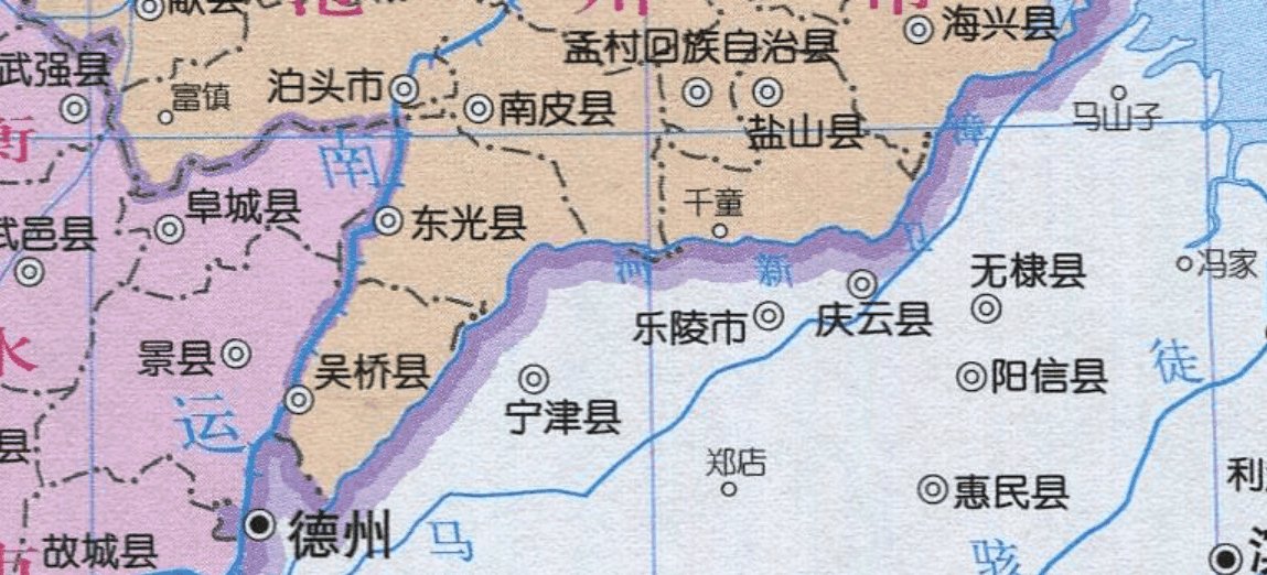 河北省东南部的6个县, 1950年, 为何划入了山东省德州市