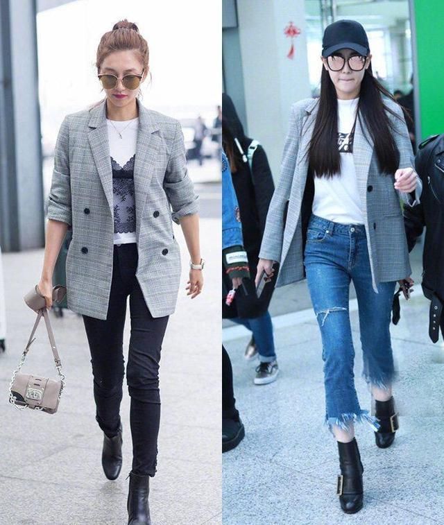 江疏影撞衫没输过，根本就不是凭她这双腿，完全是赢在了穿搭上!