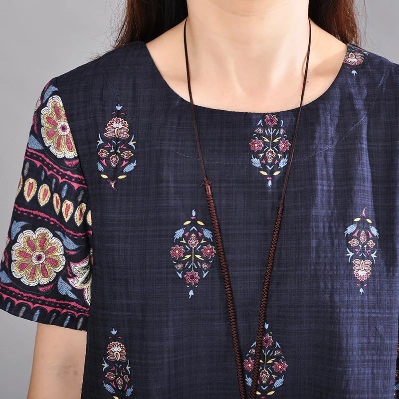 再多旗袍都比不上这棉麻裙!46岁老婆穿上时髦高贵，美翻了