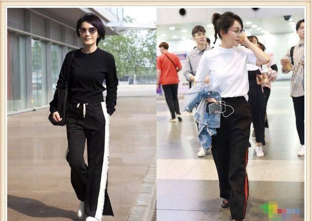 闫妮是47岁，俞飞鸿也是47岁，两人同现机场，差距竟如此尴尬