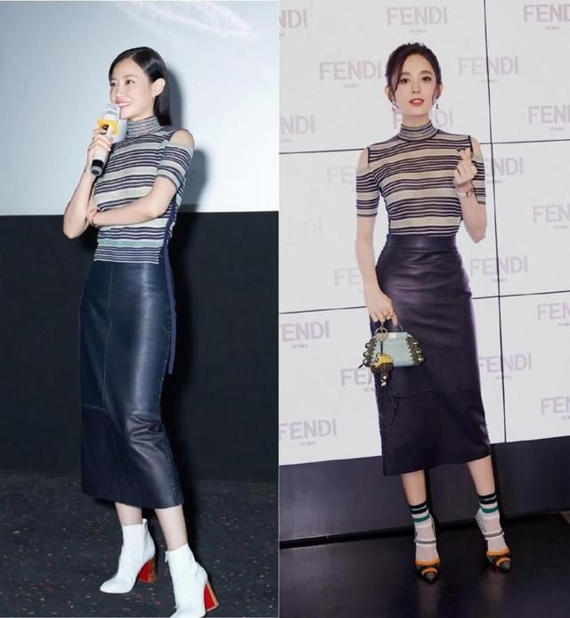 高圆圆优雅，迪丽热巴甜炸，杨幂搭配功力真的退步了？