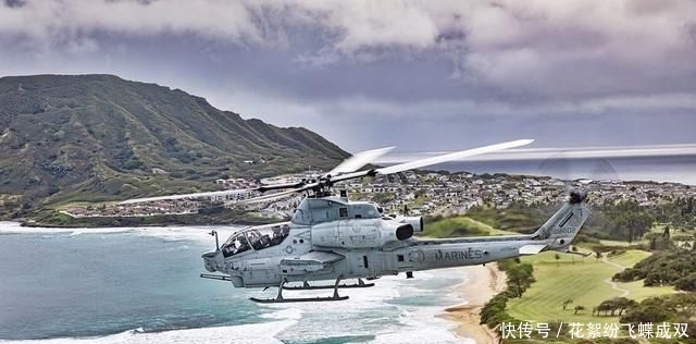 「告别」夏威夷上空的“蝰蛇”美国海军陆战队AH-1Z武装直升机告别飞行