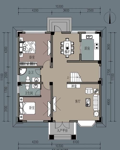  『都行』农村自建三层别墅，面宽10米，却有8室2厅，想住哪个房间睡觉都行