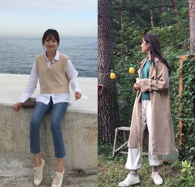 20岁到38岁女性的早秋穿搭,衬衫搭配鱼尾半身裙,气质又有女人味