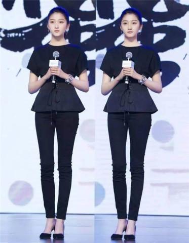 关晓彤穿短裤现身机场,看到她的大长腿,终于知道什么叫腿精了!