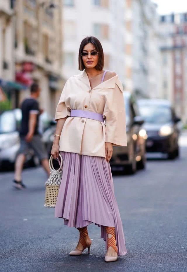  #洗脑#爱上了！和春风一起抵达的香芋紫，比淡黄的长裙还洗脑