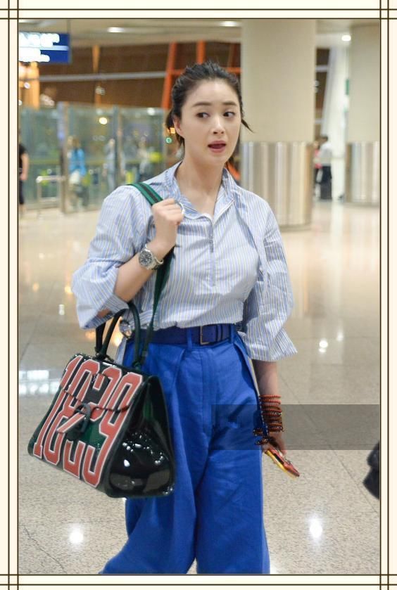 当180斤郑欣宜和110斤蒋欣同穿阔腿裤，网友:微胖真的不用减肥!