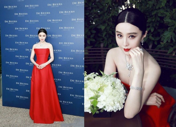 范冰冰穿上紧身裙优雅大方，身材真好，难怪李晨会选你！