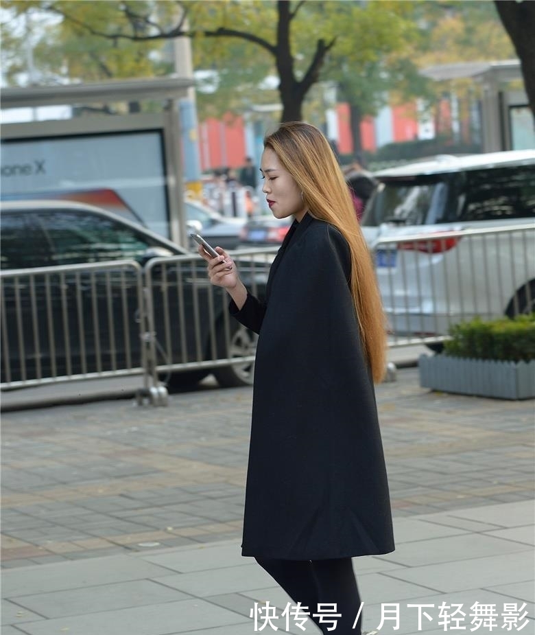  【精致】街拍黑丝黑裙，精致美女，御姐女王范气场超强