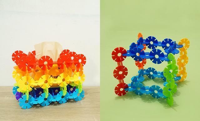 『认知』形状变变变,雪花片立体图形认知