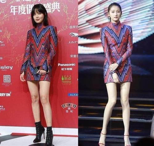 辛芷蕾凭着这双腿赢了不少人，但撞衫关晓彤，输的心服口服！