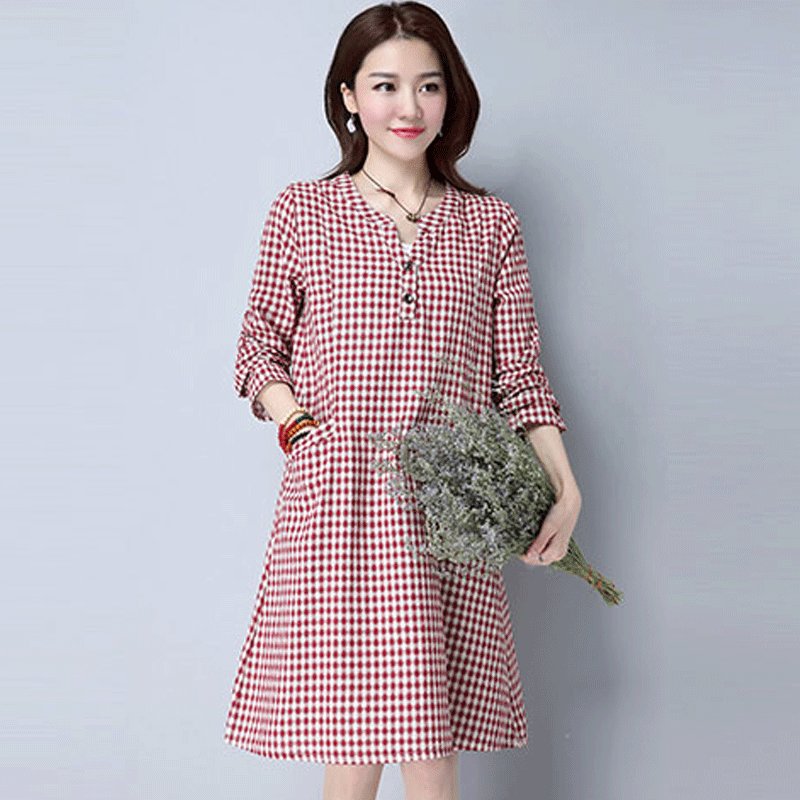 中秋新上了一波中高级“棉麻”秋裙，时尚美嫩，有一件就足够美了