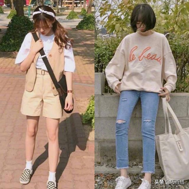  学院风@男生对于可爱的女孩没有抵抗力？16套满分搭配范本，上身乖巧减龄