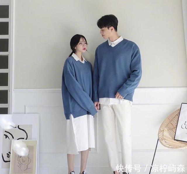 色休闲裤■热恋期情侣这样穿“早春情侣装”,出街刷爆回头率,甜炸了!