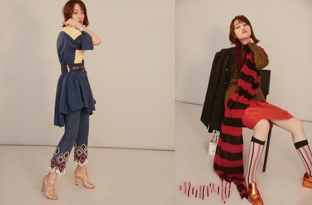 蓝盈莹真猛！这么窄的尖头高跟也要硬塞进去，网友：心疼39码的脚