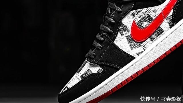 「AJ1」新品,报纸印花AJ1现已发售