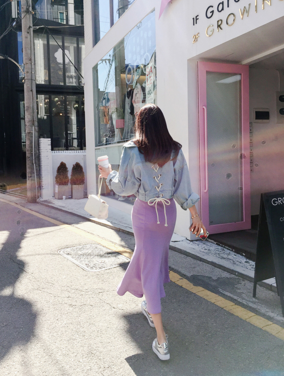 女神孙允珠，香芋蜜柚芭莎丽人娇甜牛仔装