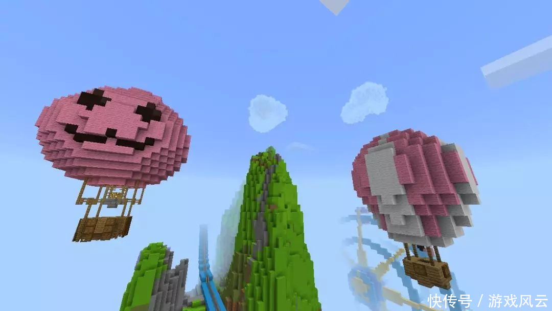 我的世界:热气球详细制作攻略,叫上小伙伴,一起去冒险