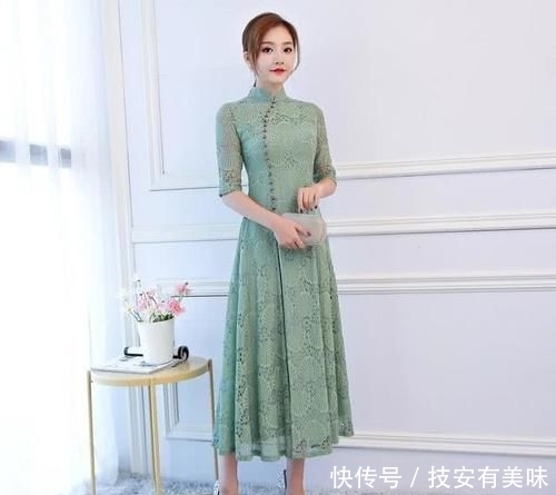  传统■传统旗袍太老气？不妨试试升级版旗袍裙，时髦优雅，太适合春天穿