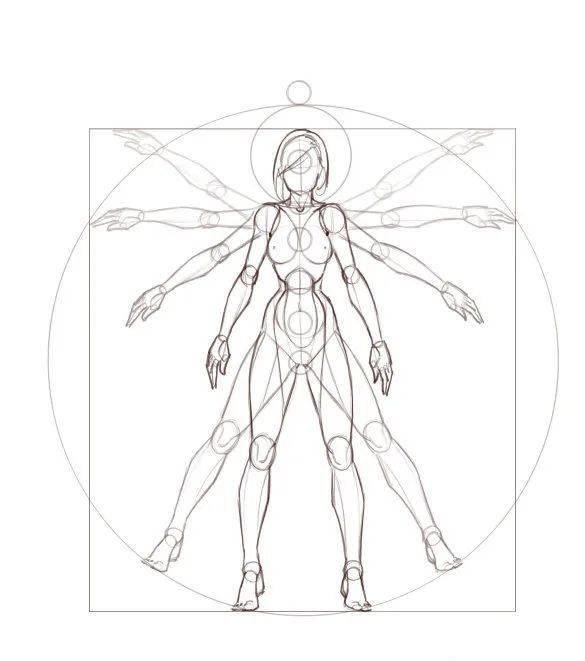  [模特的身]全新-160个服装人体动态【线稿】素材分享！（独家珍藏版）
