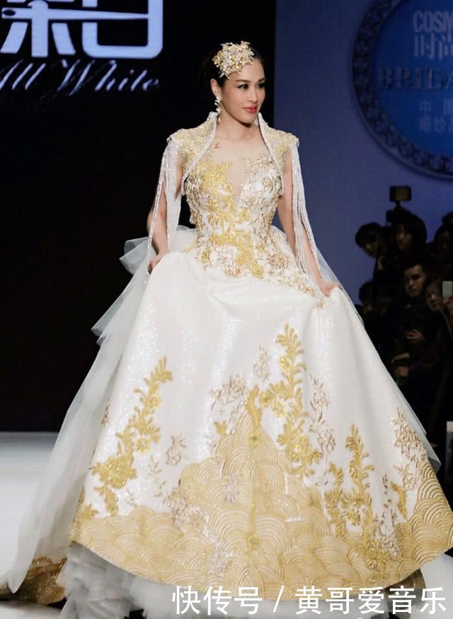 钟丽缇真是够了，穿公主裙只能用壮形容，网友：别把自己当少女了