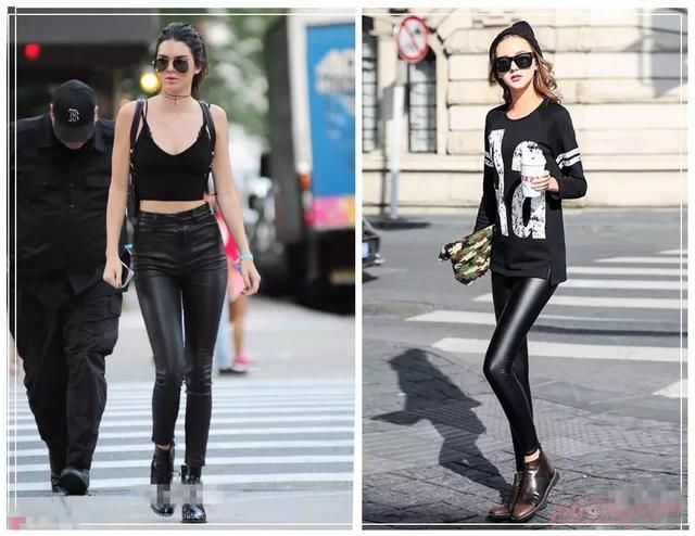 皮裤千万不要乱搭配，穿不好分分钟成“村姑”