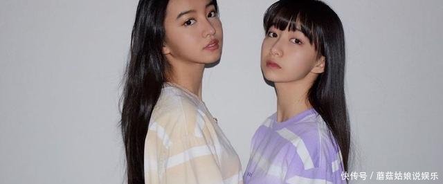  「同款」木村光希姐妹同框，穿同款不同色条纹T恤，姐姐齐刘海更显嫩