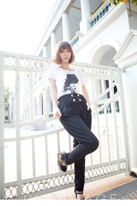 街拍，萌妹子清新自然街拍图片