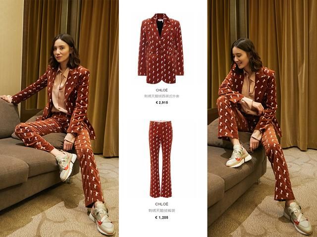 90后新锐小花何美璇张南穿印花西装，竟没输同款造型的宋佳刘雯