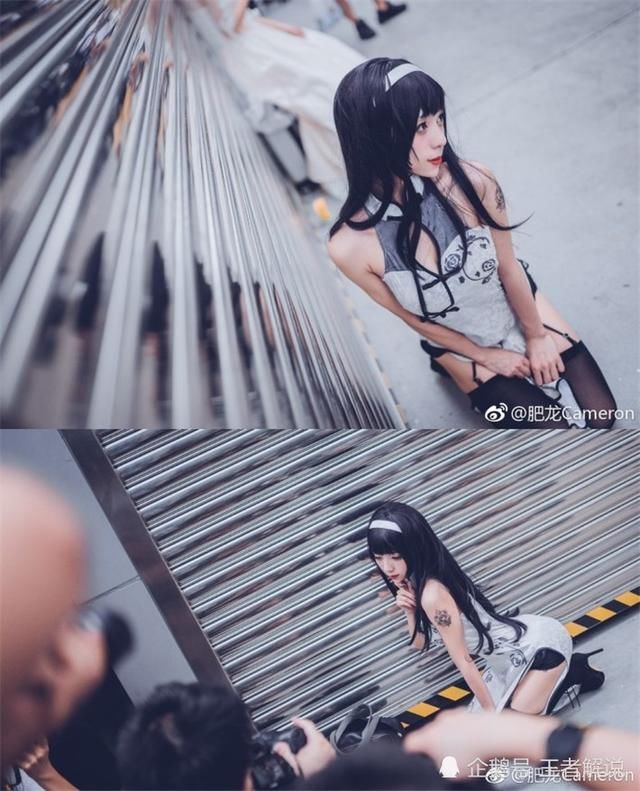 霞之丘诗羽！小姐姐黑丝白旗袍亮相街拍，你确定不来看看