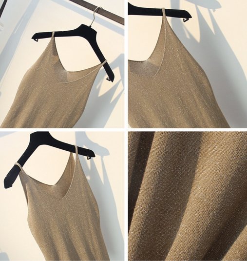 现在的女人真会穿!不戴罩罩就敢出门，这么穿吊带还真是清纯可人