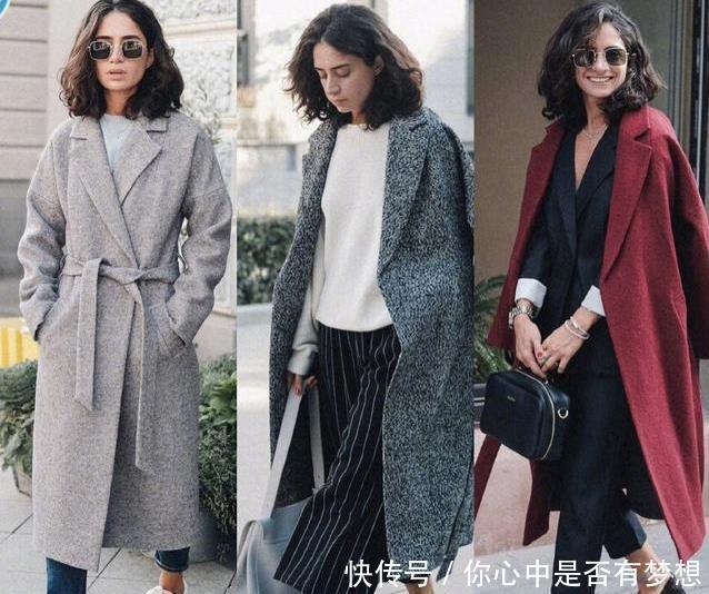 『冬装』街头潮女们冬装又搭配出一道风景线,各款大衣阔腿裤这样搭配美美的