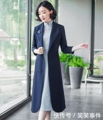 旗袍装:旗袍+风衣=秋天最优雅搭配,时髦又高级,再穿十年都不过时!